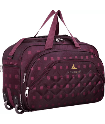 LEXCORP 60 Ltrs Red Polyester Duffle Bag