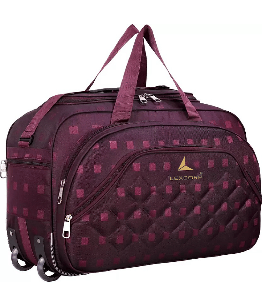 LEXCORP 60 Ltrs Red Polyester Duffle Bag