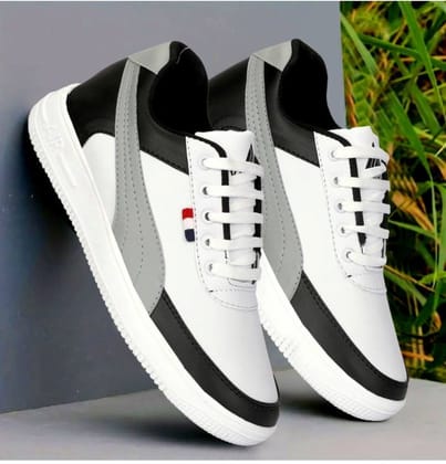 Mens Casual Synthetic Solid Lace-Up Shoes Size 7 (Black)