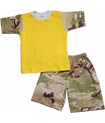 harshvardhanmart.com Pack of 2 Baby Boys 100% Cotton Top & Shorts ( Tan )