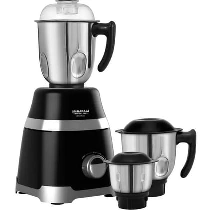 Maharaja Whiteline MX-220 Ultramax HD 1000W Mixer Grinder (3 Jars, Black, Silver)