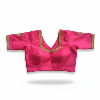 Women's Embroidered Pink Designer Blouse
