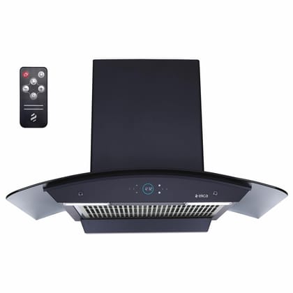 Elica iSMART 5 STAR Performance 90 cm Filterless Heat Autoclean Kitchen Chimney with Inverter Technology, Remote Control and 15 Years Warranty (iSMART GLACE FL HAC 90 LTW NERO) Elica iSMART 5 STAR Performance 90 cm Filterless Heat Autoclean Kitchen Chimn