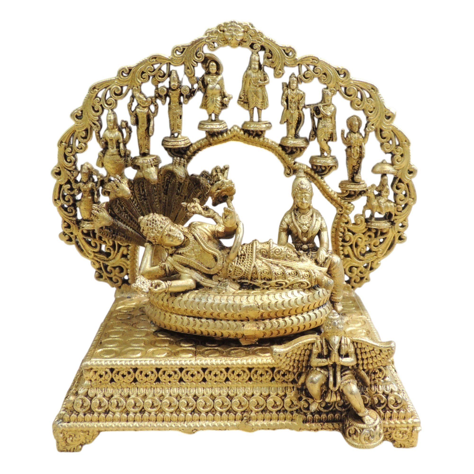 Brass Vishnu Laxmi Dashavatar Idol Statue for Home Temple, Height : 5 Inch (BSMAS1934 D)
