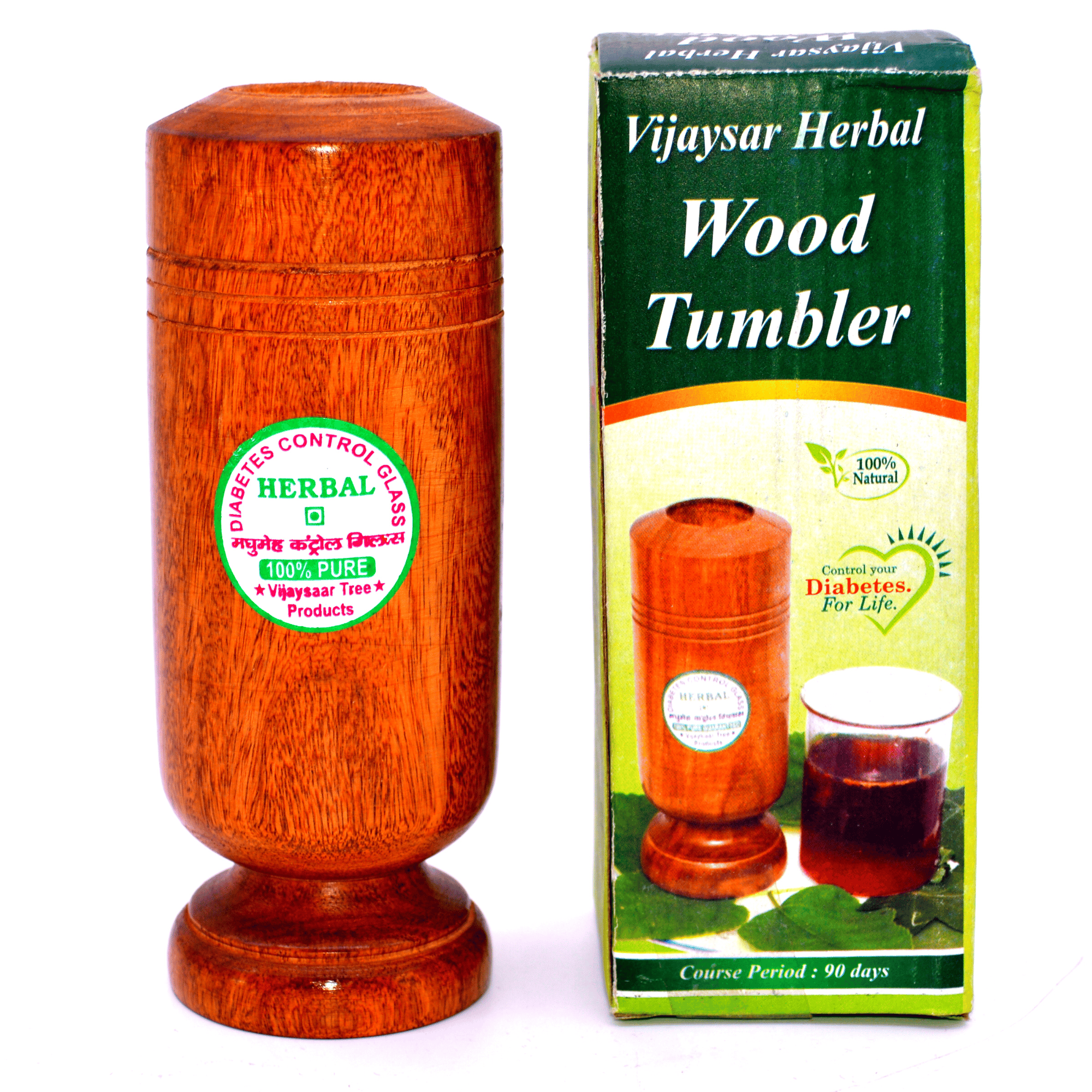 Handmade Vijaysar Wooden Tumbler | Pack of 1