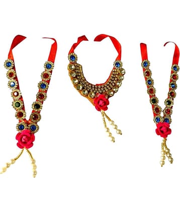 Cherry Tree Durga Mata Multicolor Crystal Jewellery ( Pack of 3 )