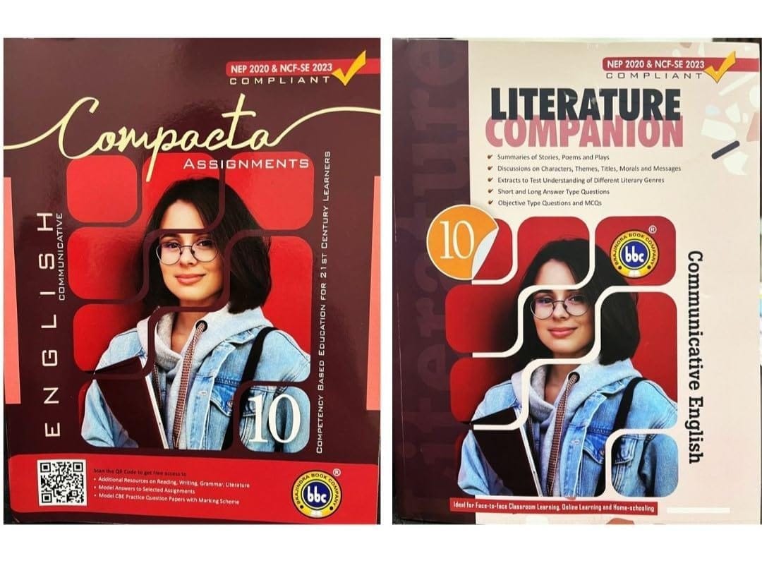 BBC Communicative & Literature Companion English Part 1 & 2 for Class 10 - Latest for 2025-26 Session Paperback – 30 November 2024