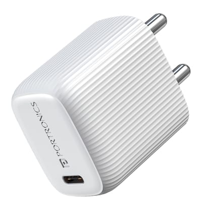 Portronics Adapto 20X Type C PD Adaptor, PPS Adaptor, Power Delivery, Best For iphone, Samsung & Other Type C Smartphones