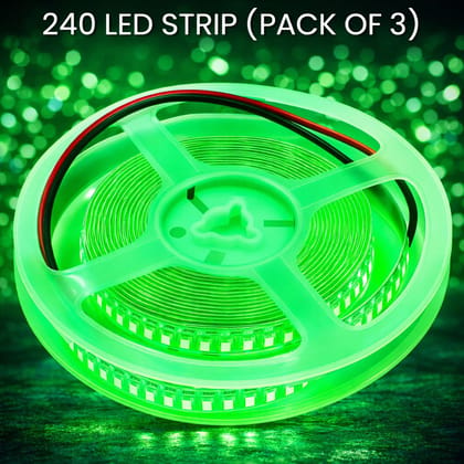 SPARKWORLD 240 LEDs 5 m Green Steady Strip Rice Lights (Pack of 3) SPARKWORLD 240 LEDs 5 m Green Steady Strip Rice Lights (Pack of 3)