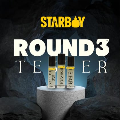 Round-3: 3 Scents, 3 Stories Sifar, Bad Habbits & Kshamah (08ml (EDP) Eau de PERFUMA Each) Round-3: 3 Scents, 3 Stories Sifar, Bad Habbits & Kshamah (08ml (EDP) Eau de PERFUMA Each)
