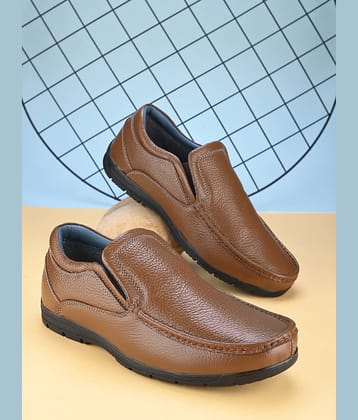Fashion Victim Brown Men's Slip On Formal Shoes