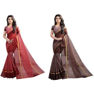 SVB Saree Multicolour Art  Silk Saree With Blouse Piece