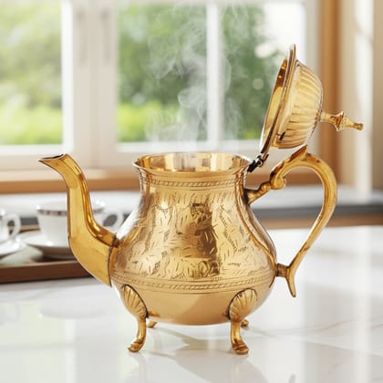 Brass Tea Pot Kettle, 650 Ml (ZMAS274 B)