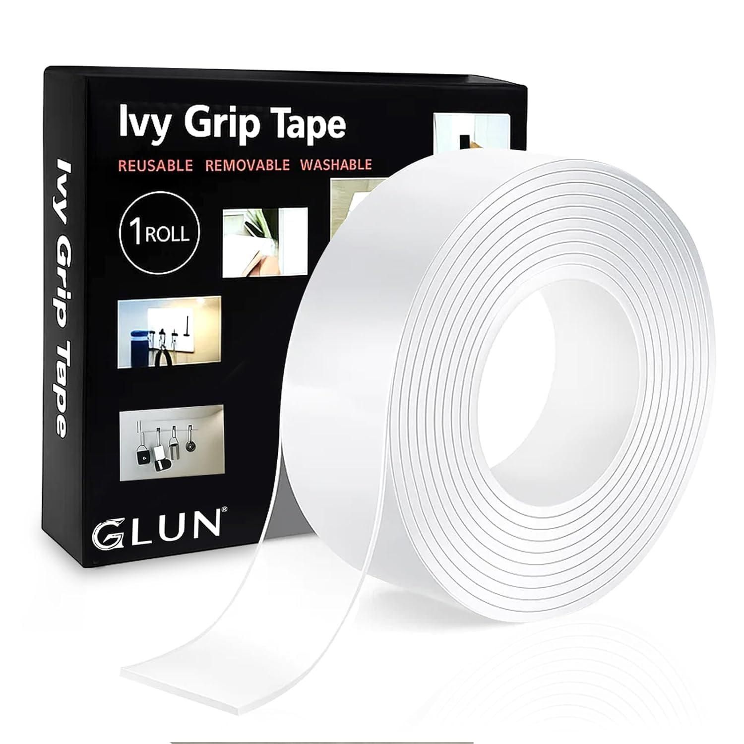 Transparent Adhesive Nano Tape, Removable Traceless Washable Gel Grip Tape, Multifunctional Double Sided Adhesive for Home Kitchen Office