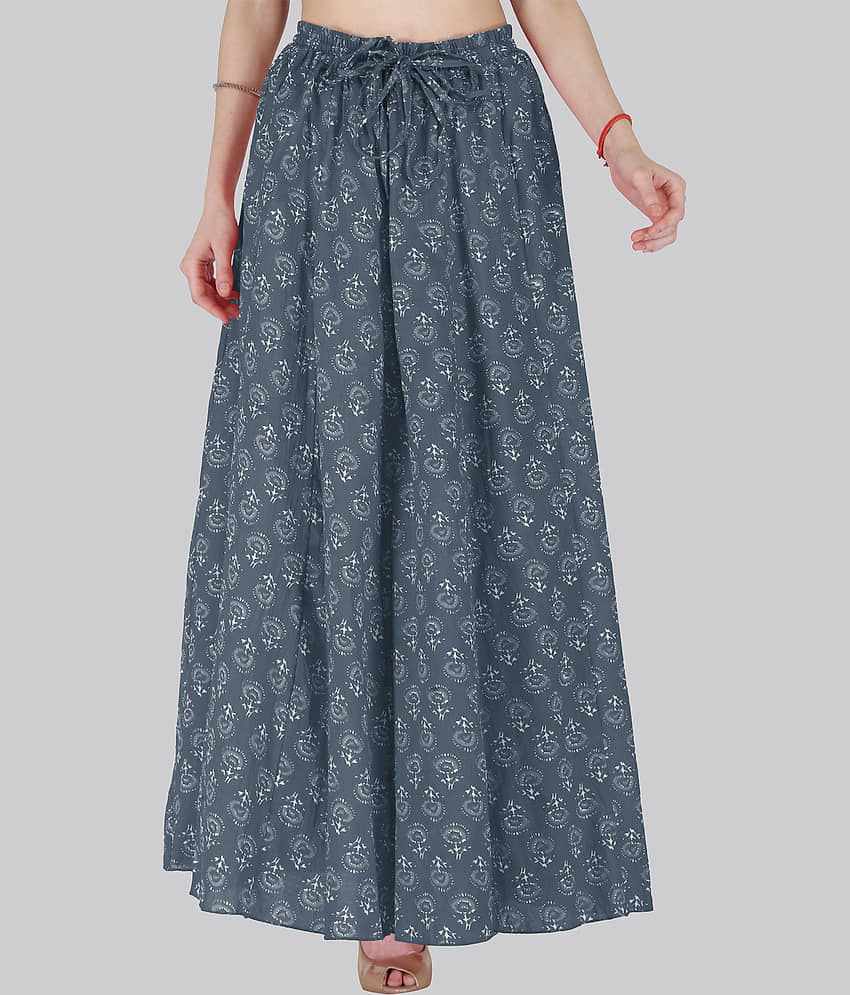 Sttoffa Grey Cotton Women's Flared Skirt ( Pack of 1 )
