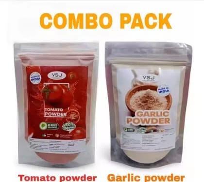 Garlic powder and tomato powder combo pack