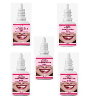 Teeth Whitening Gel Pack Of 5 For Men To Remove All Hard Stain In Just 10 Sec Teeth Whitening Liquid  (75 ml)