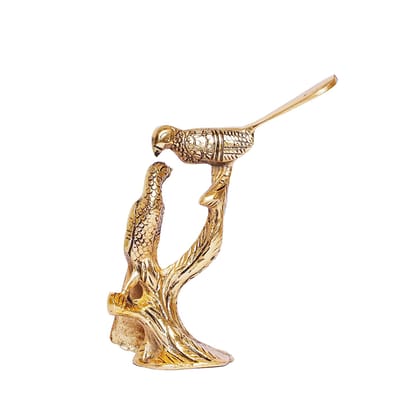 DreamKraft Kissing Love Birds Couple Sitting on Tree Branch for Home Decor, Showpiece Figurines (Gold Color, 13x5x17 cm) DreamKraft Kissing Love Birds Couple Sitting on Tree Branch for Home Decor, Showpiece Figurines (Gold Color, 13x5x17 cm)
