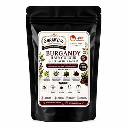 Burgundy Herbal Hair Colour