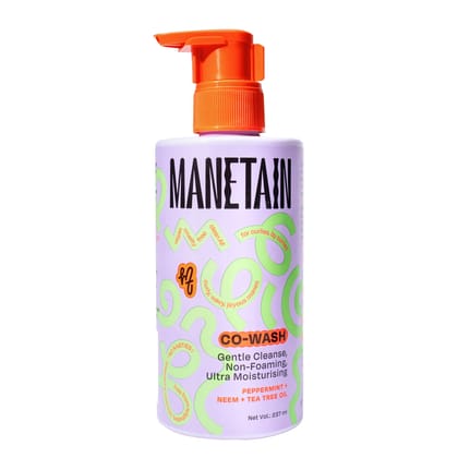 Manetain Co-Wash Shampoo With Peppermint & Neem - 237ml