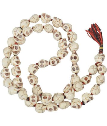Skull (Nar Mund) Stone Mala For Good Luck Stone Chain (54+1 ) Big Beads