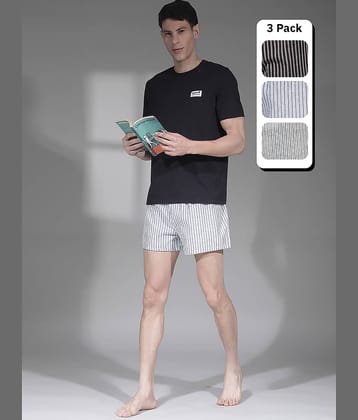 Dollar Pack of 3 Cotton Blend Boxers For Men's ( Assorted 1 )