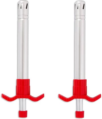 HomePro Gas Lighter Stainless Steel Red Pack of 2