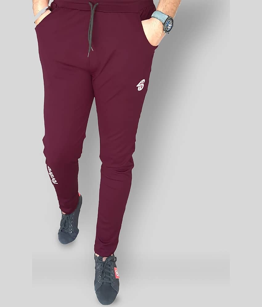 Forbro - Maroon Cotton Blend Men's Trackpants ( Pack of 1 )