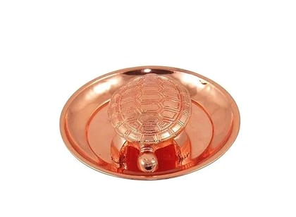 Copper Tortoise with Copper Plate for Vasstu/Fengshui Tortoise/Turtle/Kachua Wealth Sign Vastu Gift Item Decorative Showpiece for Home Temple and Good Luck Copper Tortoise with Copper Plate for Vasstu/Fengshui Tortoise/Turtle/Kachua Wealth Sign Vastu Gift Item Decorative Showpiece for Home Temple and Good Luck