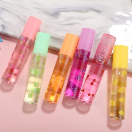 Elecsera Best and Professional Care Li Plumper Lip Oil (All Fruit Flavor, Pack of 6, 21 g, Cream Finish)