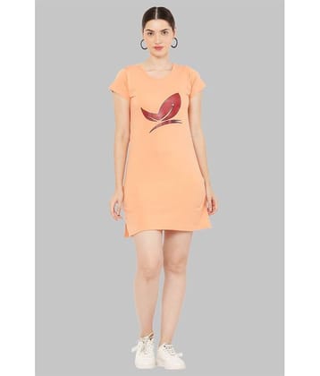 PREEGO - Lime Green Cotton Blend Women's Nightwear Night T-Shirt ( Pack of 1 )