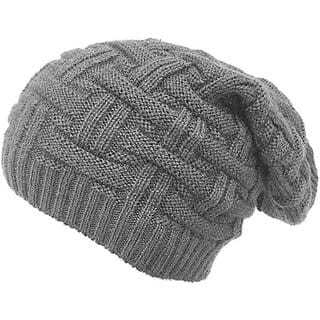 Fashlook Woolen Grey Casual Winter Cap