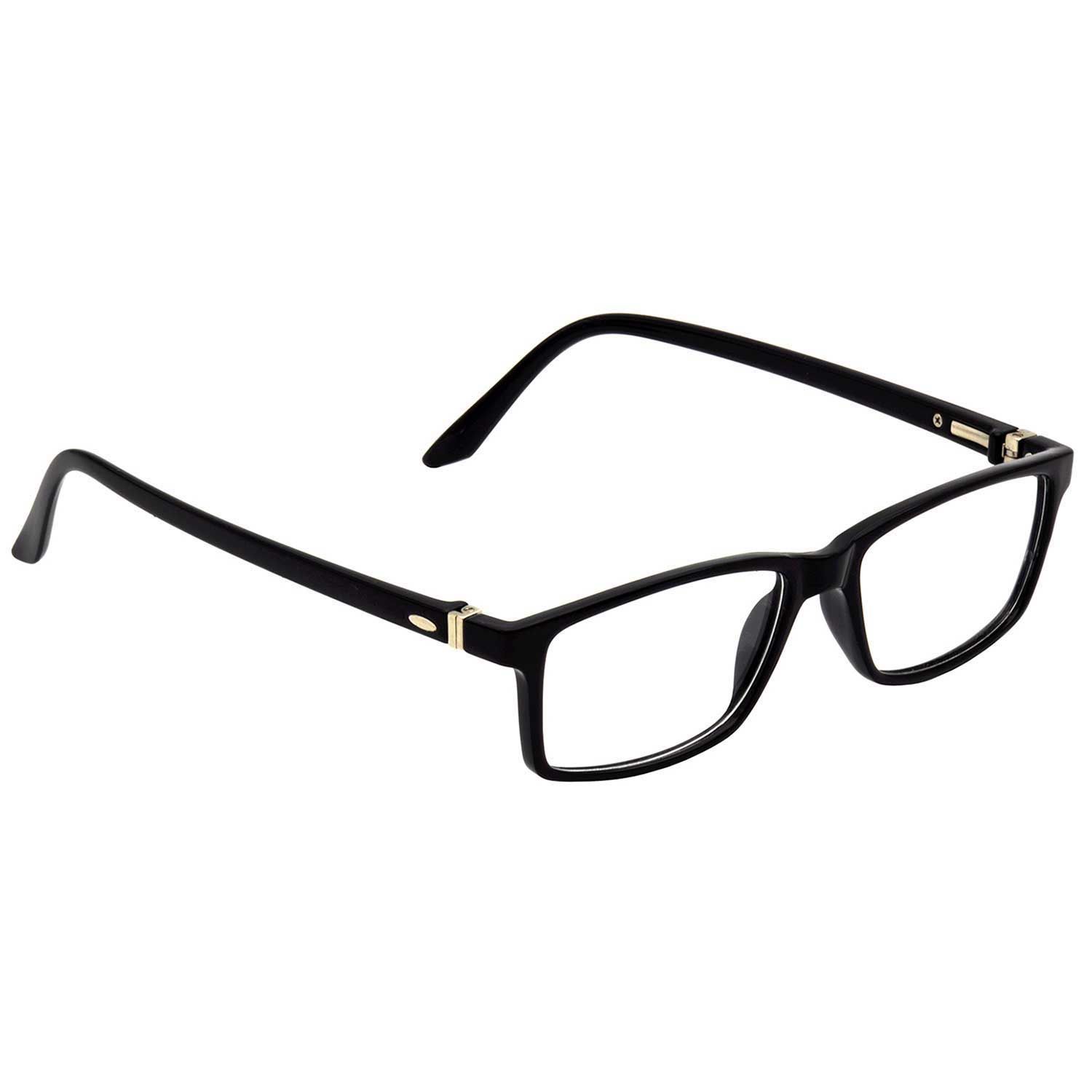 Hrinkar Plastic Full Rim Rectangle chasma frame Men & Women - HFRM-BK-11
