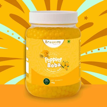 Brewora Mango Popping Boba - 1kg