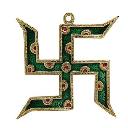 DreamKraft Metal Meenakri Swastik Door Hanging Toran for Home Decor and Gift Purpose DreamKraft Metal Meenakri Swastik Door Hanging Toran for Home Decor and Gift Purpose