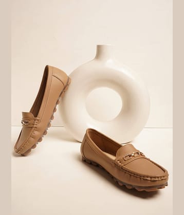 JM Looks Beige Women's Loafers