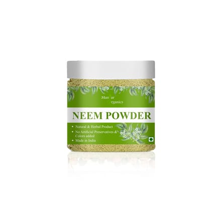 ManHar Organics Neem Powder jar 100gm | Pure & Natural | Herbal Skin & Hair Care Remedy | Fights Acne, Dandruff & Scalp Issues | No Additives