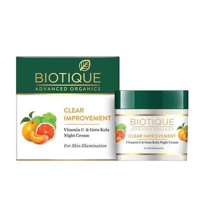 Biotique Advanced Organics Clear Improvement Vitamin C & Gotu Kola Night Cream 50g