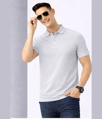 Alexender Men Cotton Blend Regular Fit Solid Polo T Shirt ( Grey )