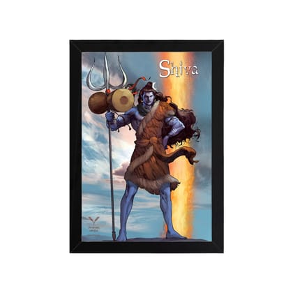 Vimanika Comics Shiva Photo Frame Wall Painting For Home Decoration And Gifting (12 x 18 inch) Vimanika Comics Shiva Photo Frame Wall Painting For Home Decoration And Gifting (12 x 18 inch)