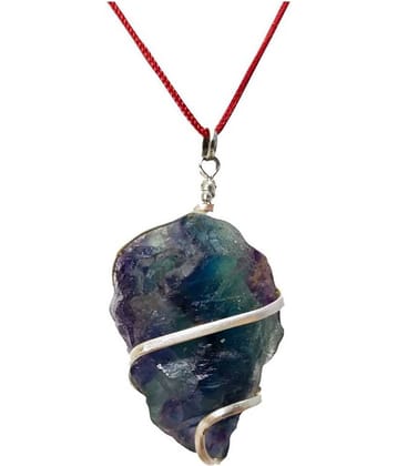 Green Fluorite Stone Pendant Natural Raw Rough Semi Precious Wire Wrapped Green Fluorite Crystal Gemstone Pendant Crystal Stone Pendant