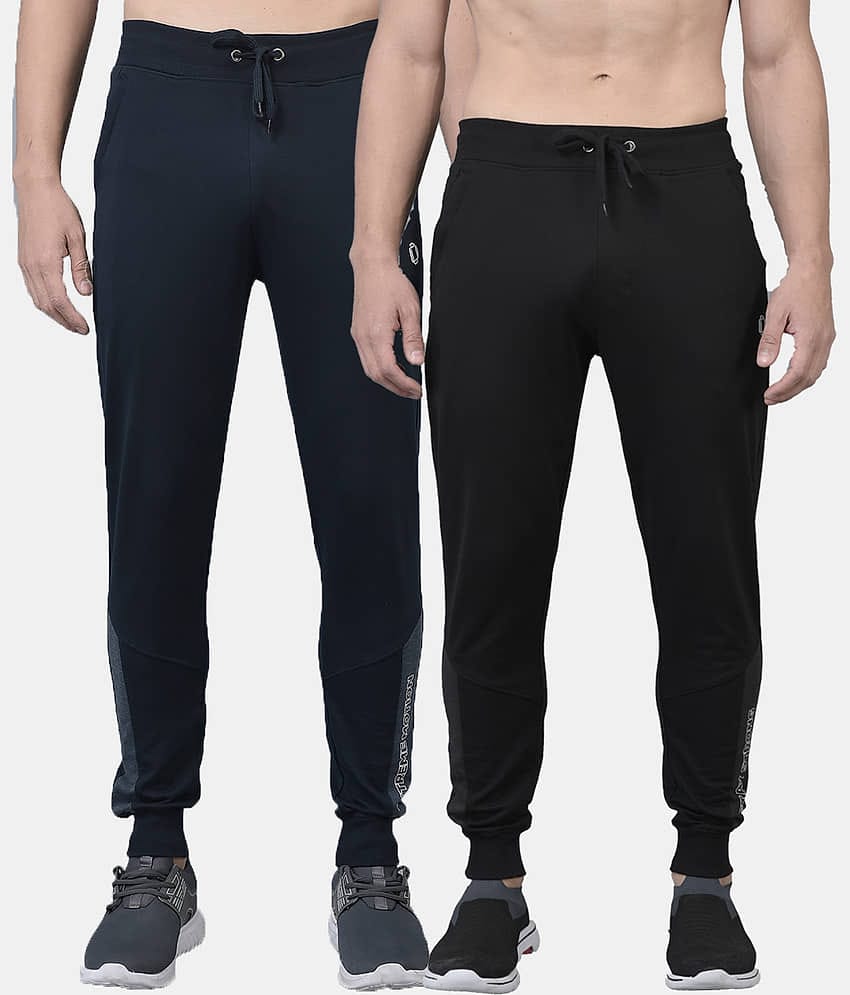 Dollar Multicolor Cotton Men's Joggers ( Pack of 2 )