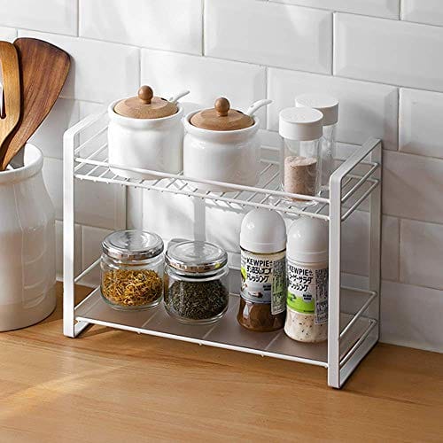 Craftland Wrought Iron Countertop/Cabinet 2 Tier Kitchen Organiser/stand/Shelf/Holder/Utensils Rack for