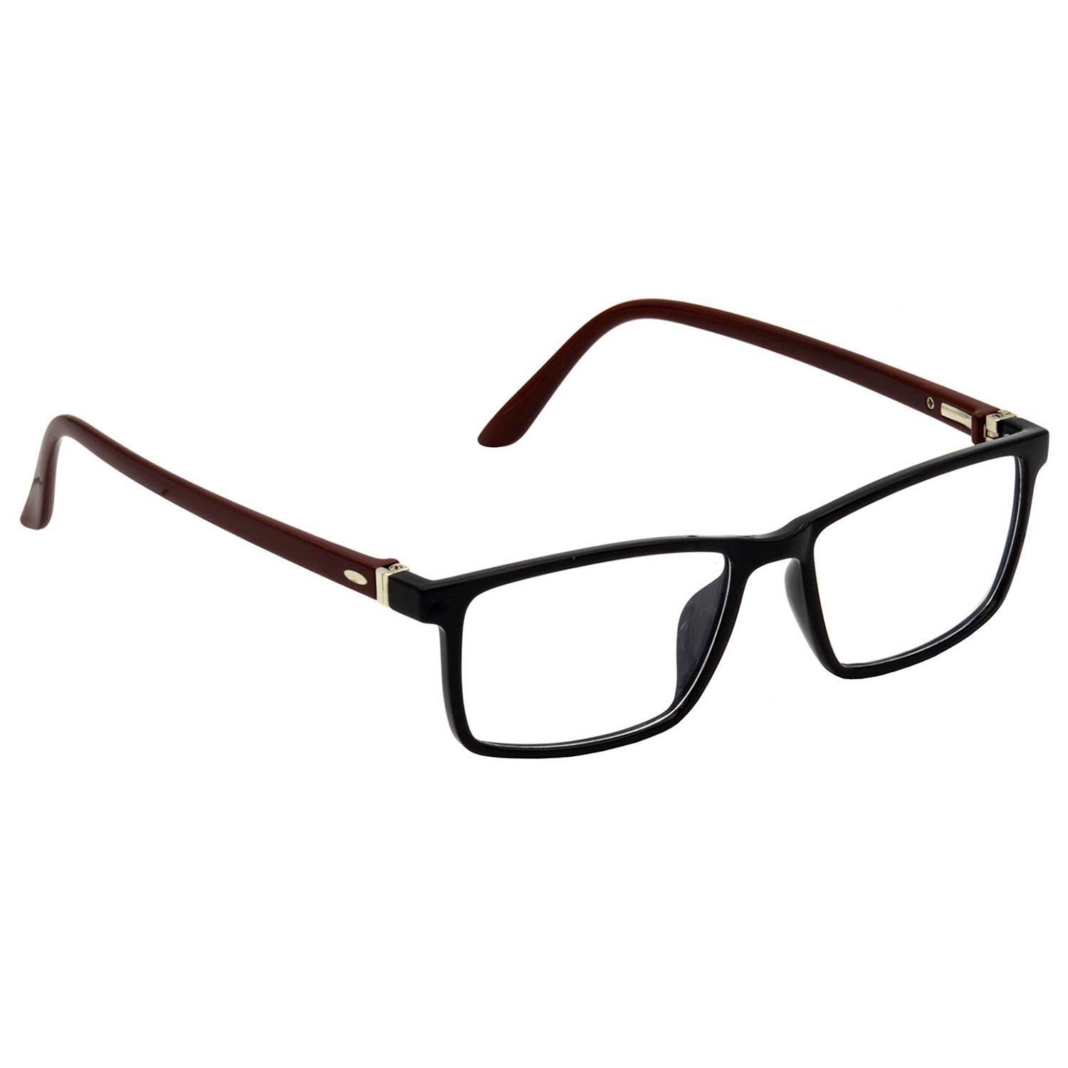 Hrinkar Plastic Full Rim Rectangle chasma frame Men & Women - HFRM-BK-BWN-16