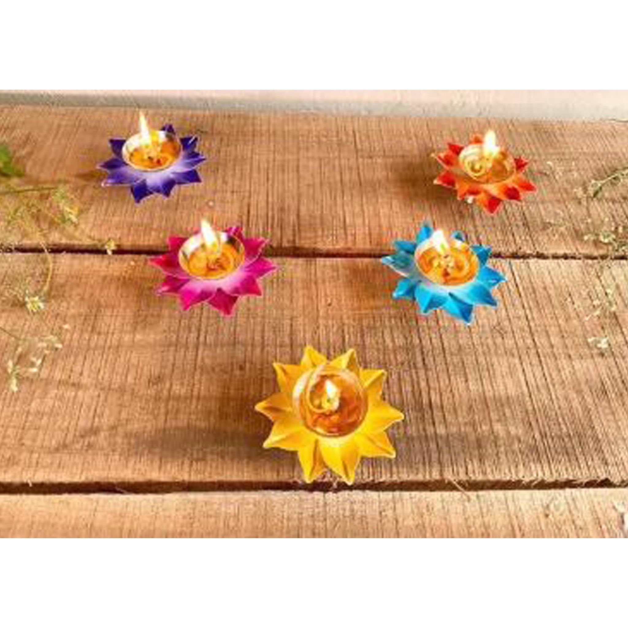 Brass Colourful Deepak 3 Inch (ZMAS532 A)
