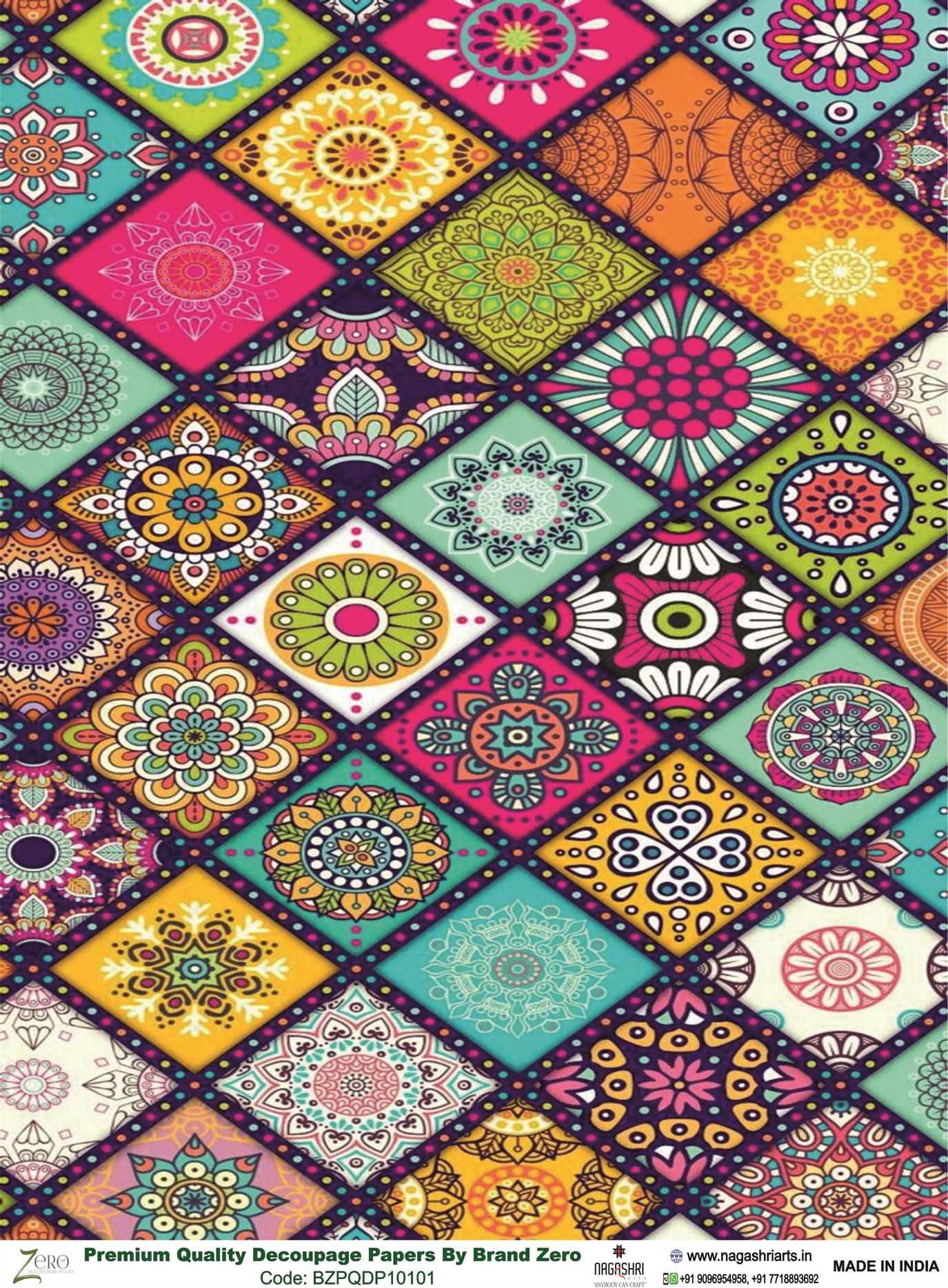 Brand Zero Premium Quality Decoupage Paper Pack of Two - Design Code: BZPQDP10101