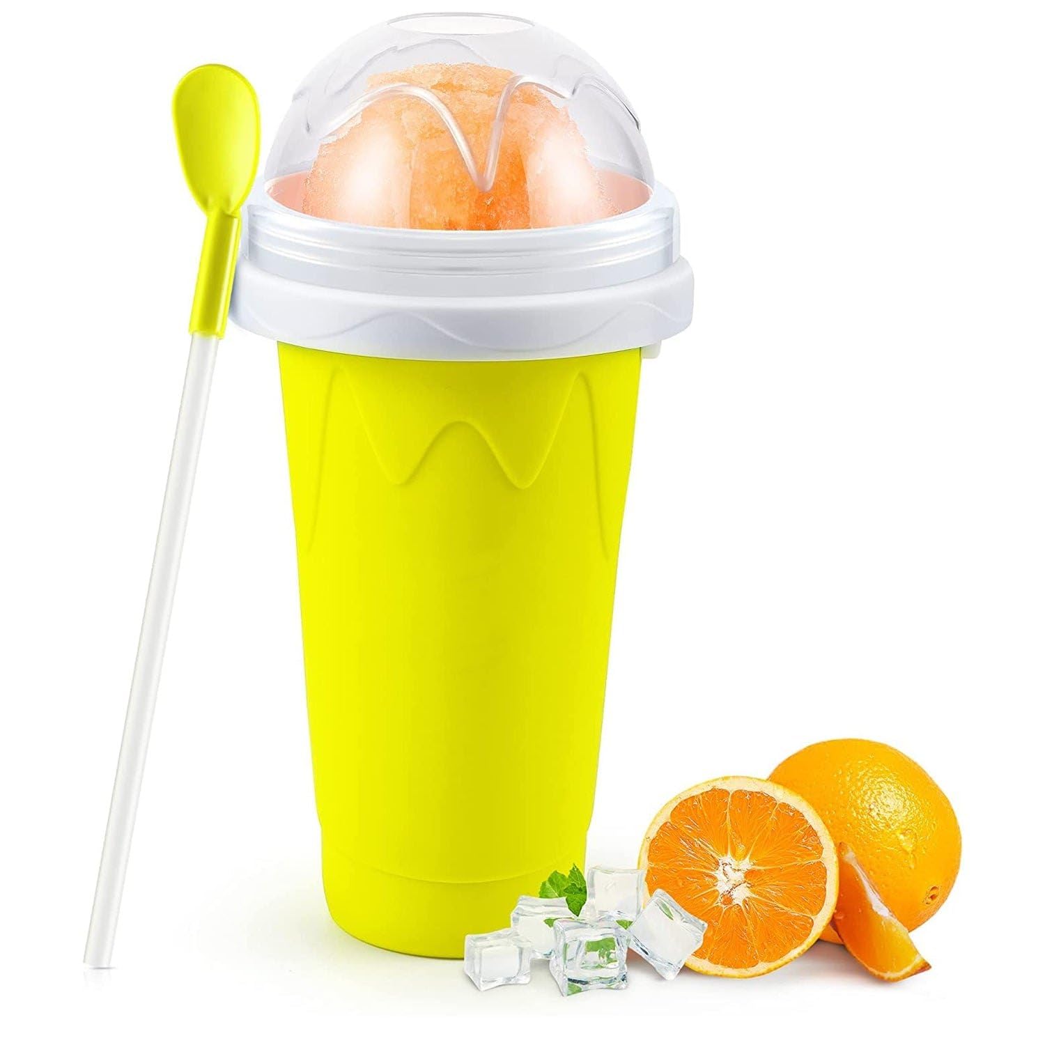DHRUVINSRI Magic Quick Frozen Smoothie Maker Cup – Double-Layer Slushy Squeeze Cup (1 Piece)