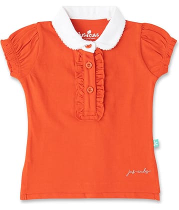 Juscubs Pack of 1 Girls Cotton T-Shirt ( Orange )