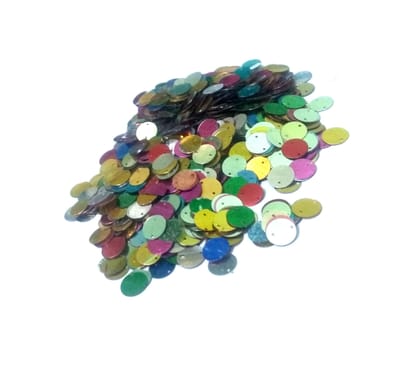 Nawani 13 mm Multi Round Sitara for Jewellery Making Kit Art and Crafts Materials for Embroidery Necklace Bracelet Earring (100 g)