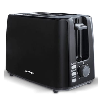 Havells Crisp Plus 700 Watts 2 Slice Pop-up Toaster Havells Crisp Plus 700 Watts 2 Slice Pop-up Toaster - Black